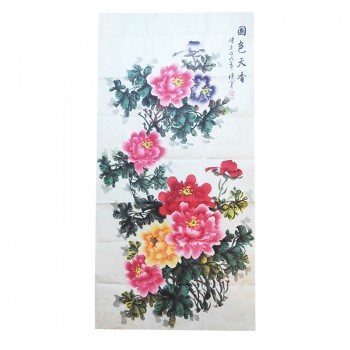 国色天香玄关牡丹138*68书法字画